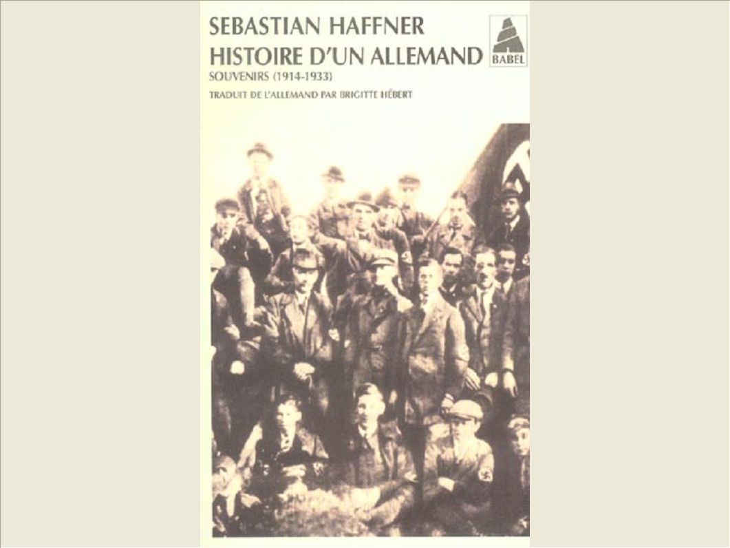 HISTOIRE D'UN ALLEMAND (BABEL) - SOUVENIRS (1914-1933)