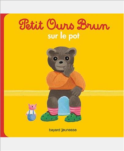 PETIT OURS BRUN SUR LE POT