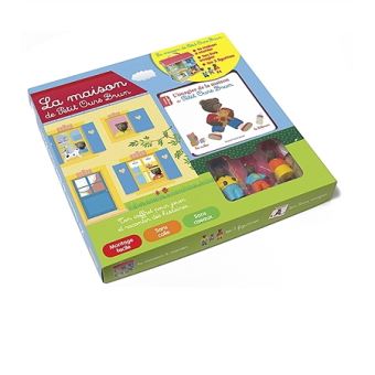 LA MAISON A MONTER DE PETIT OURS BRUN ET SES FIGURINES