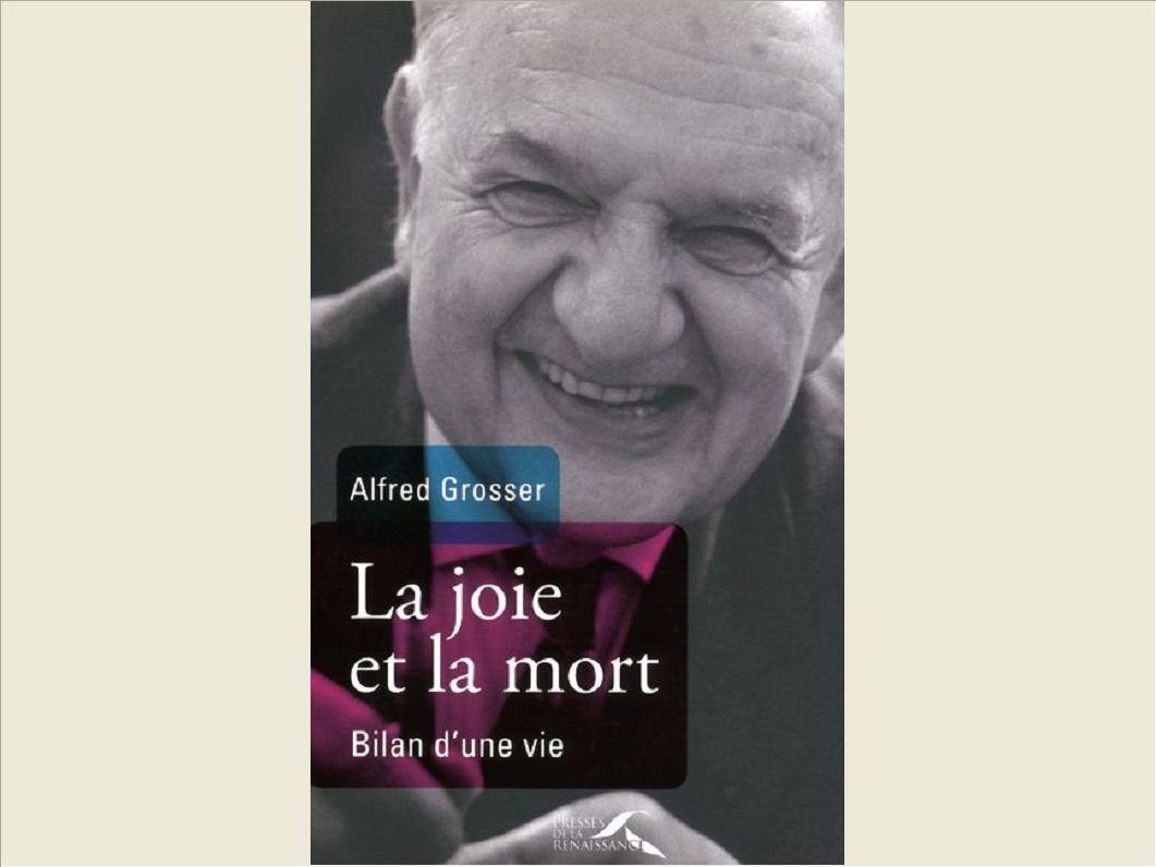 LA JOIE ET LA MORT BILAN D'UNE VIE