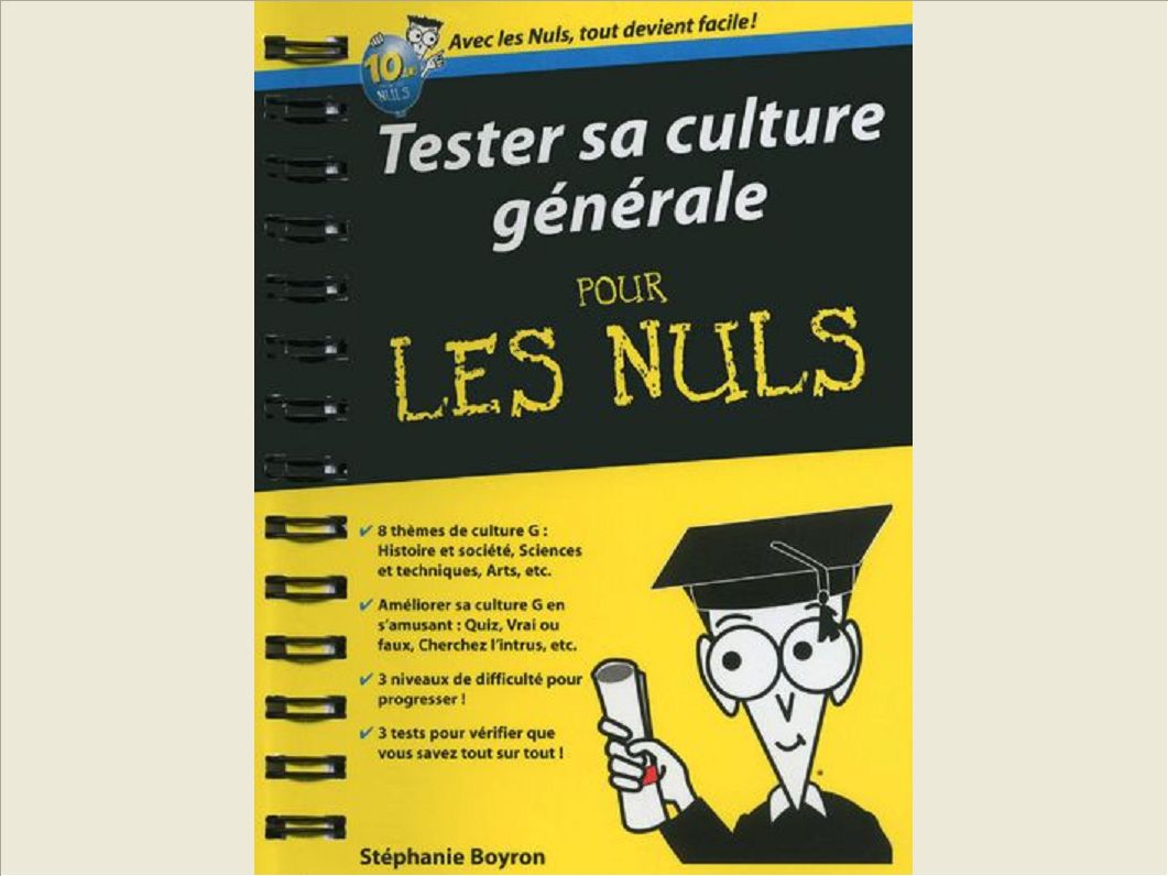 TESTER SA CULTURE GENERALE POCHE POUR LES NULS
