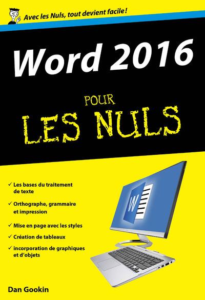 WORD 2016 POCHE POUR LES NULS