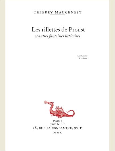 RILLETTES DE PROUST ET AUTRES