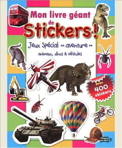 LIVRE GEANT STICKERS DINOSAURE