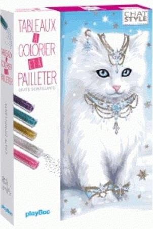 MES TABLEAUX A COLORIER ET A PAILLETER - ANIMAL STYLE - CHATS SCINTILLANTS