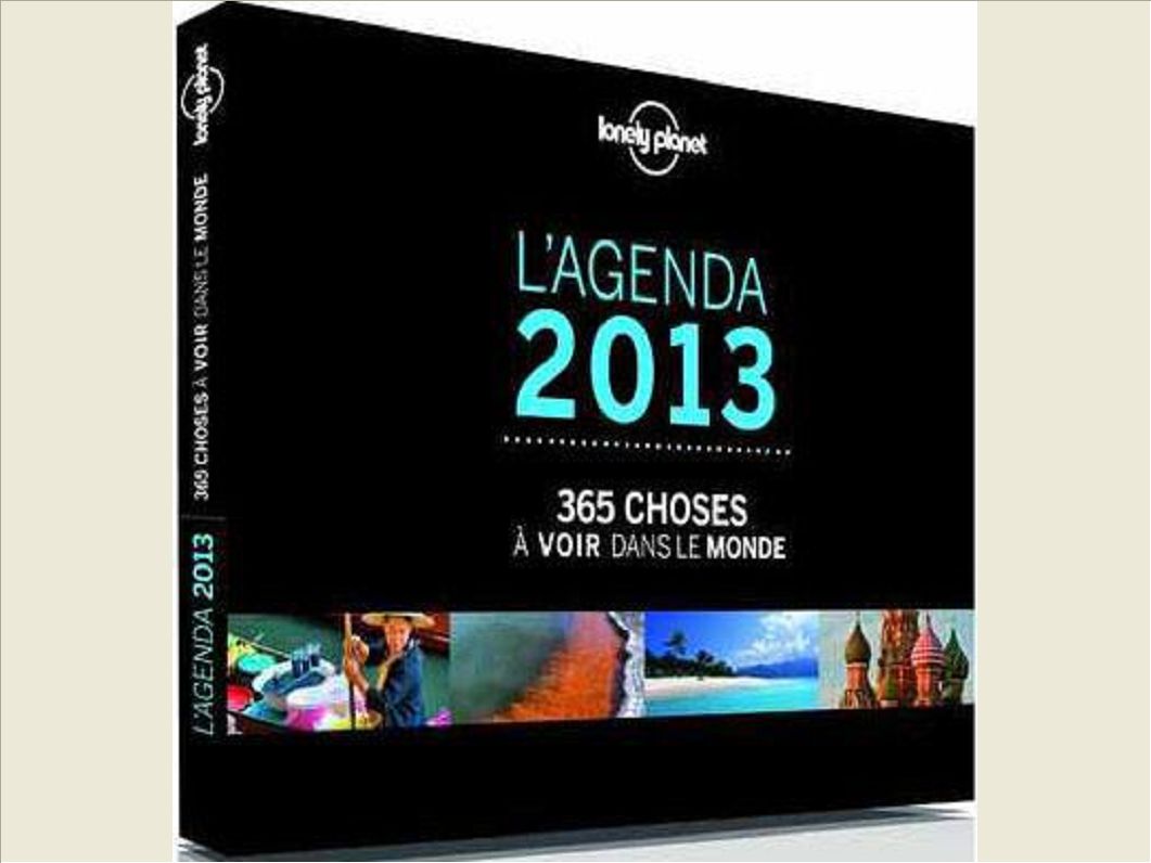 AGENDA LONELY PLANET 2013