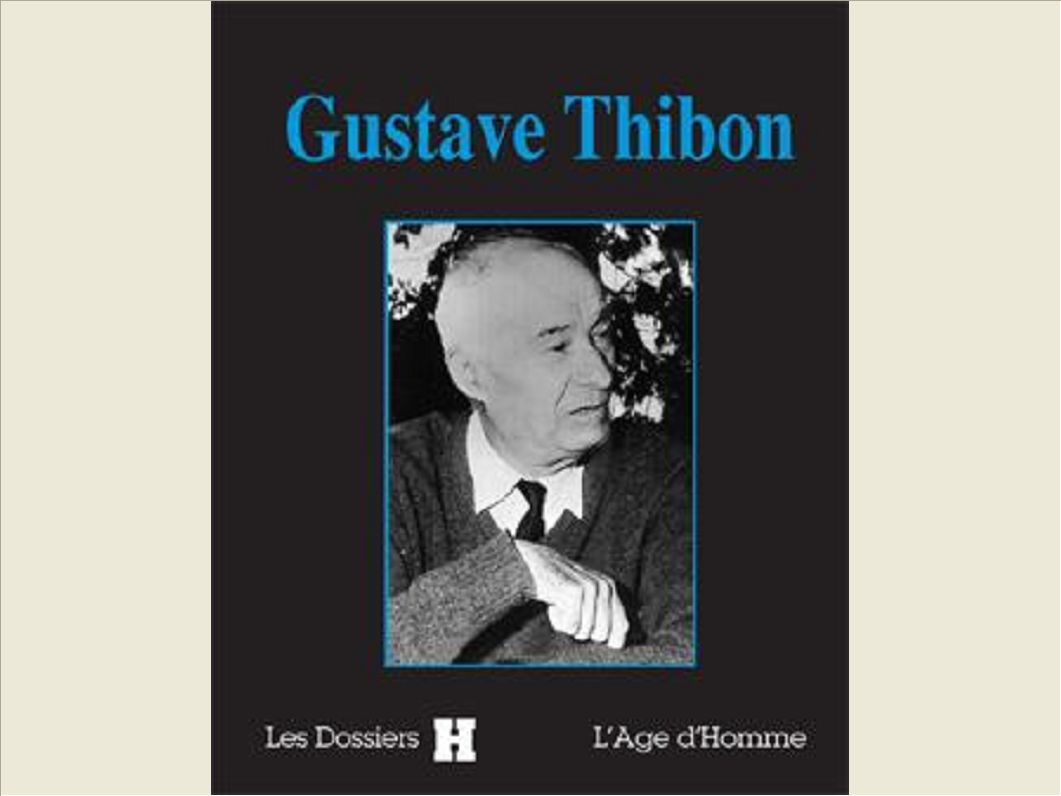 DOSSIER H. GUSTAVE THIBON