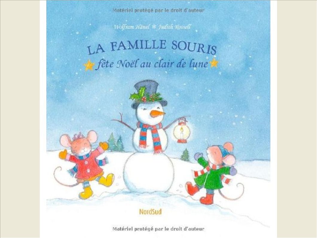 FAMILLE SOURIS FETE NOEL AU CLAIR DE LUNE