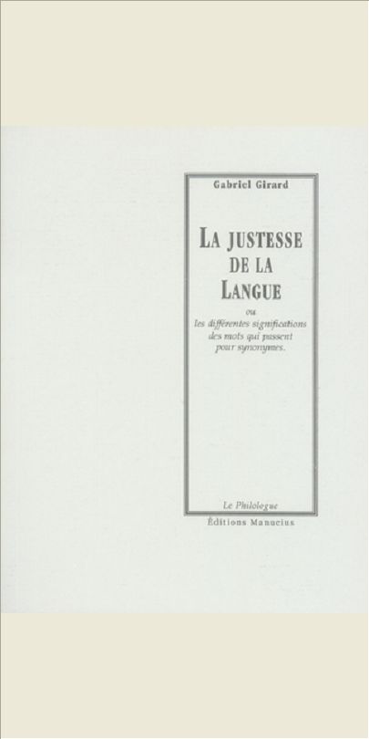 LA JUSTESSE DE LA LANGUE