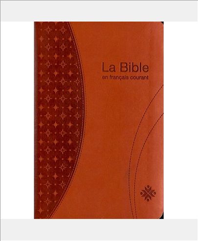 LA BIBLE EN FRANCAIS COURANT AVEC DEUTEROCANONIQUES AVEC NOTES FORMAT STANDARD SIMILICUIR ONGLETS