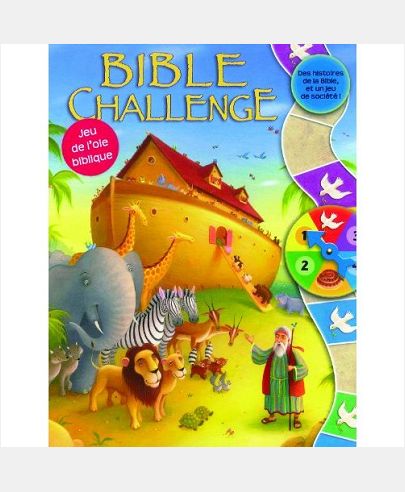 BIBLE CHALLENGE - UN LIVRE ... ET UN JEU DE L'OIE - PLATEAU DE JEU ET CARTES