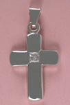 CROIX ARGENT ZIRCON BLANC