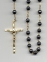 CHAPELET HEMATITE CHAINE ET CROIX DOREES