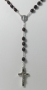 CHAPELET BOIS FONCE GRAIN OVALE 6MM CHAINE ARG CROIX ST BENOIT