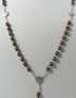 CHAPELET BOIS CLAIR GRAIN OV. 6MM CHAINE ARG.CROIX PATER T BENOIT