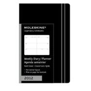 AGENDA SEMAINIER HORIZ 2012 TR PT FORMAT COUV RIGIDE NOIR