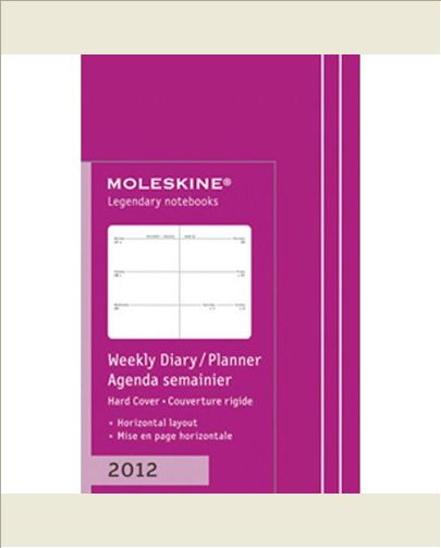 AGENDA SEMAINIER HORIZ 2012 TR PT FORMAT COUV RIGIDE ROSE
