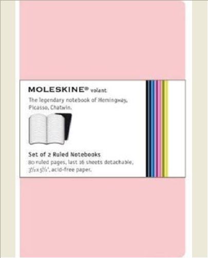 CARNET VOLANT LIGNE - FORMAT DE POCHE - COUVERTURE SOUPLE ROSE