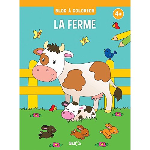 BLOC A COLORIER : LES ANIMAUX DE LA FERME DES 4 ANS