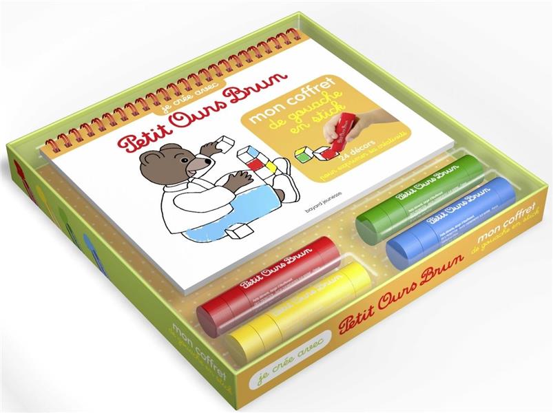 MON COFFRET DE GOUACHE SOLIDE PETIT OURS BRUN